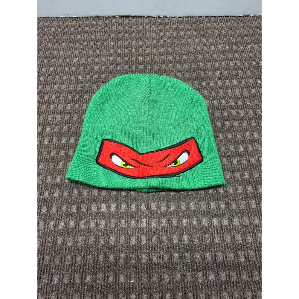 TMNT Raphael Beanie Hat Green Red Mask Teenage Mutant Ninja Turtles Kids Cap